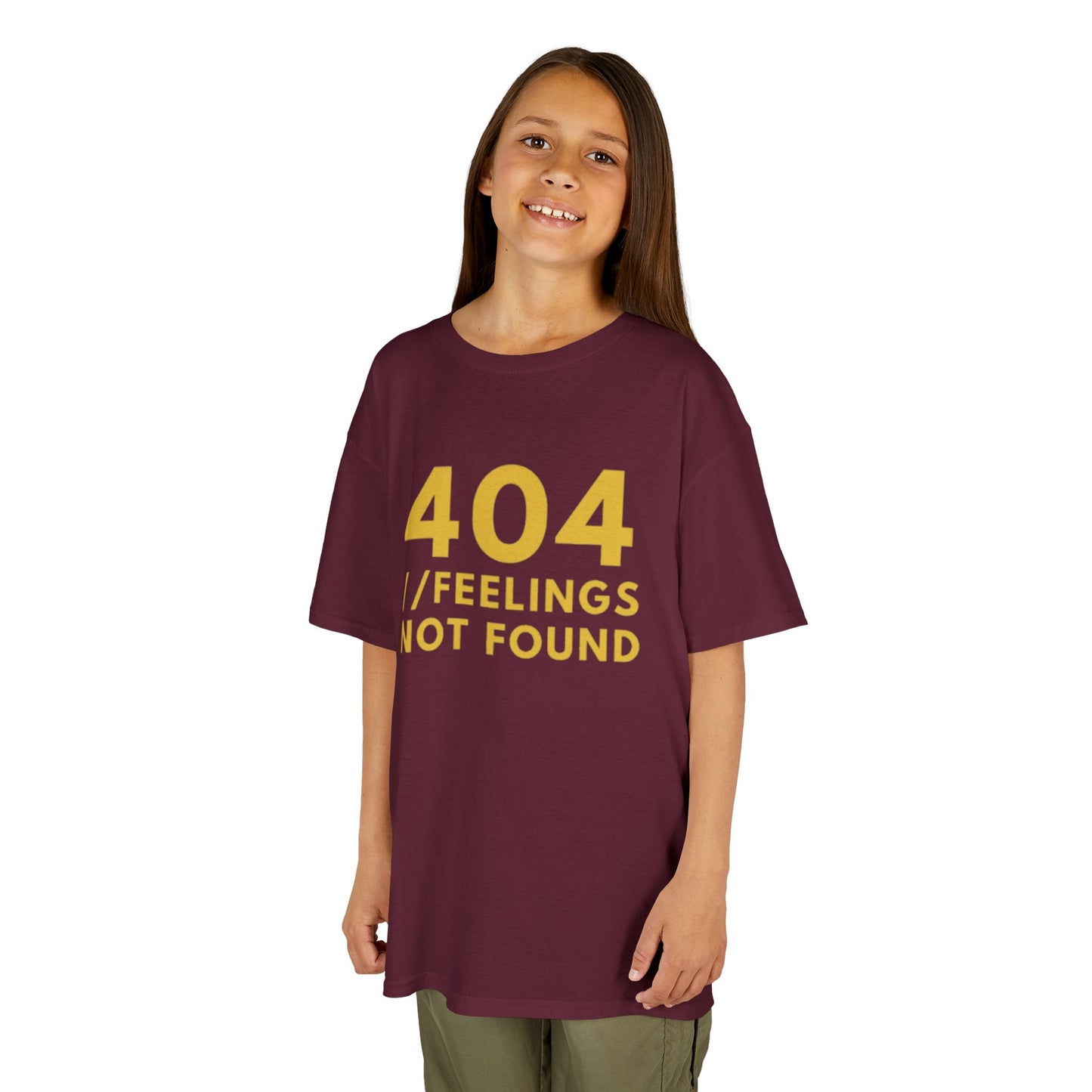 404 // Feelings Not Found Kids Tee, Unique Gift for Kids, Cool Summer Tee, Comfy casual tee