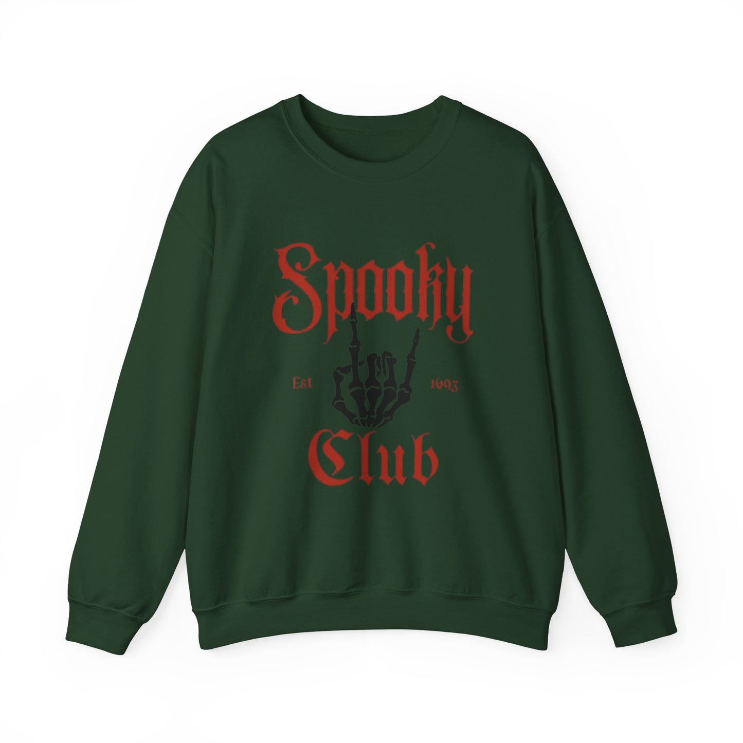 Spooky Club Crewneck Sweatshirt, Halloween Sweatshirt, Unisex Sweatshirt, Casual Fall Apparel, Cozy Halloween Top