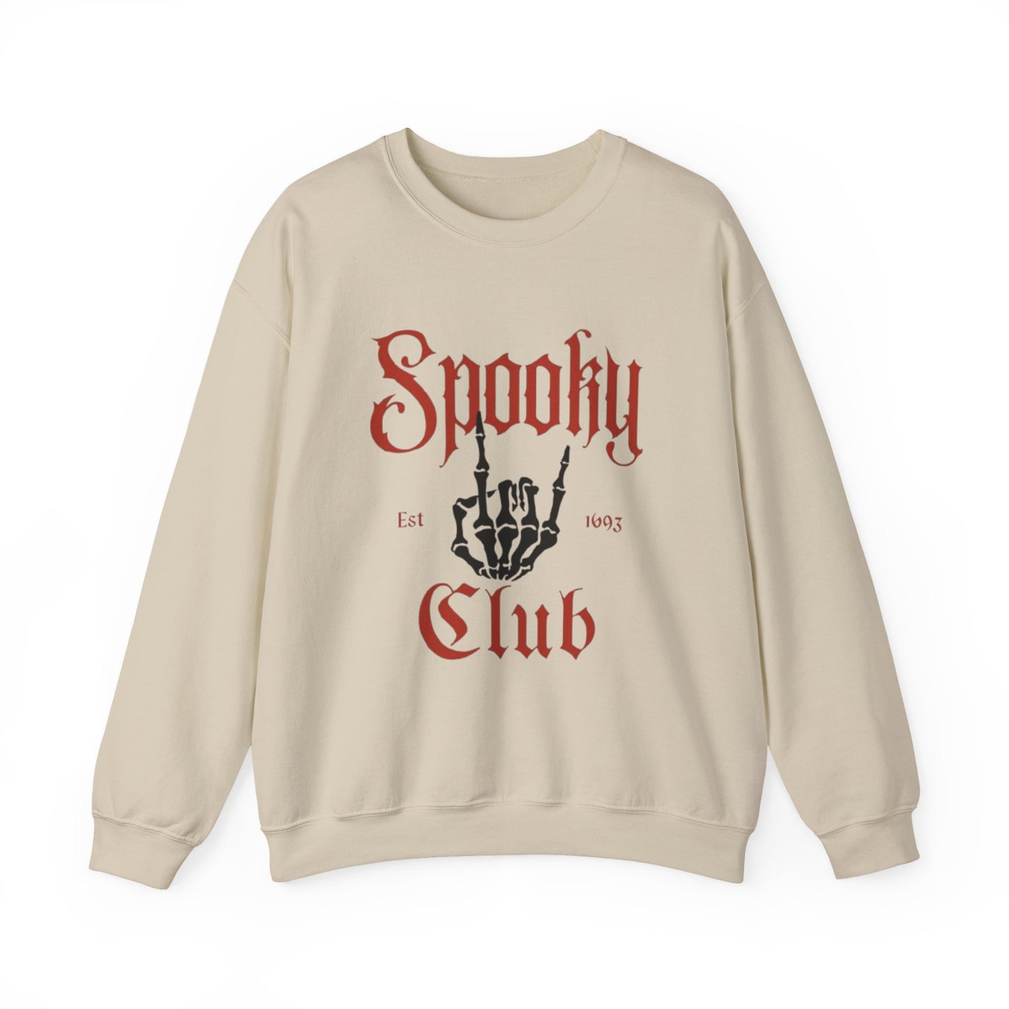 Spooky Club Crewneck Sweatshirt, Halloween Sweatshirt, Unisex Sweatshirt, Casual Fall Apparel, Cozy Halloween Top