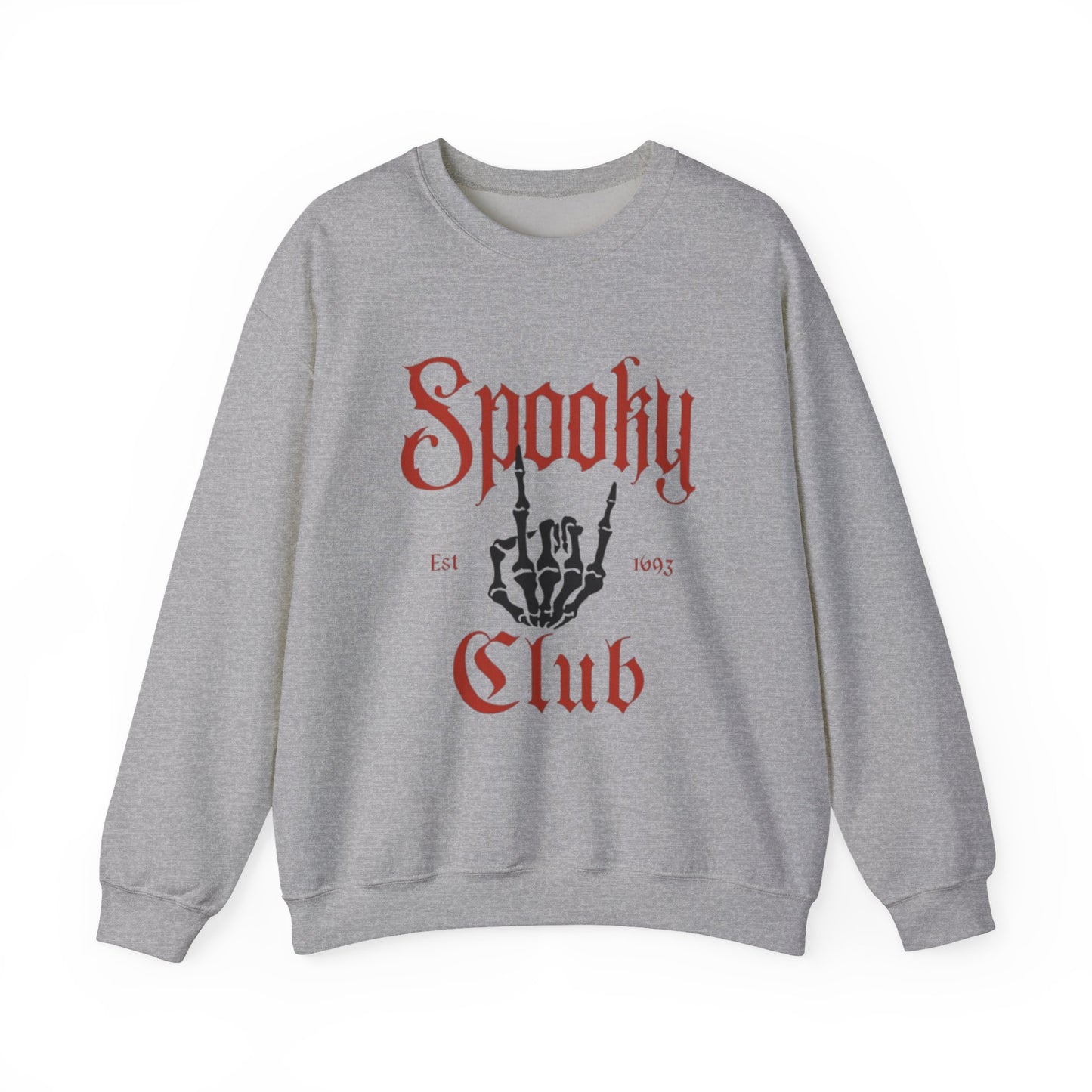 Spooky Club Crewneck Sweatshirt, Halloween Sweatshirt, Unisex Sweatshirt, Casual Fall Apparel, Cozy Halloween Top