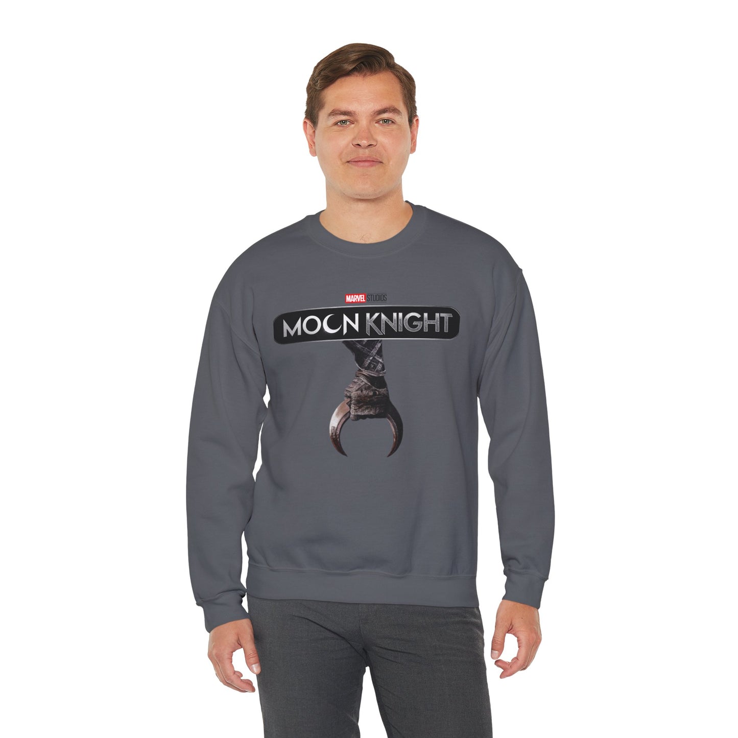 Moon Knight Unisex Crewneck Sweatshirt, Marvel Sweatshirt, Marvel Gift, Comic Apparel, Superhero Fashion.