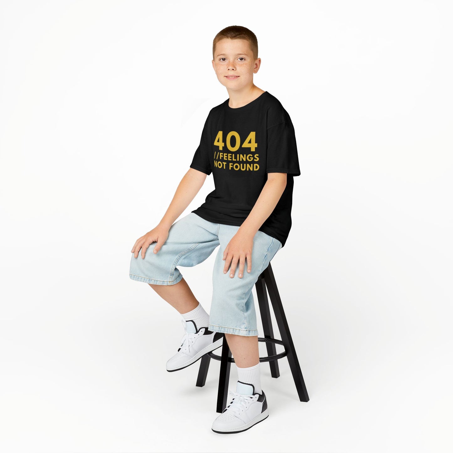 404 // Feelings Not Found Kids Tee, Unique Gift for Kids, Cool Summer Tee, Comfy casual tee