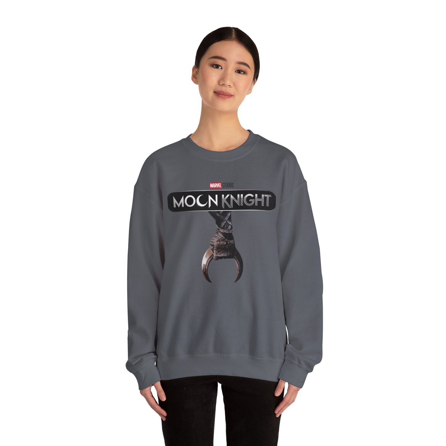 Moon Knight Unisex Crewneck Sweatshirt, Marvel Sweatshirt, Marvel Gift, Comic Apparel, Superhero Fashion.