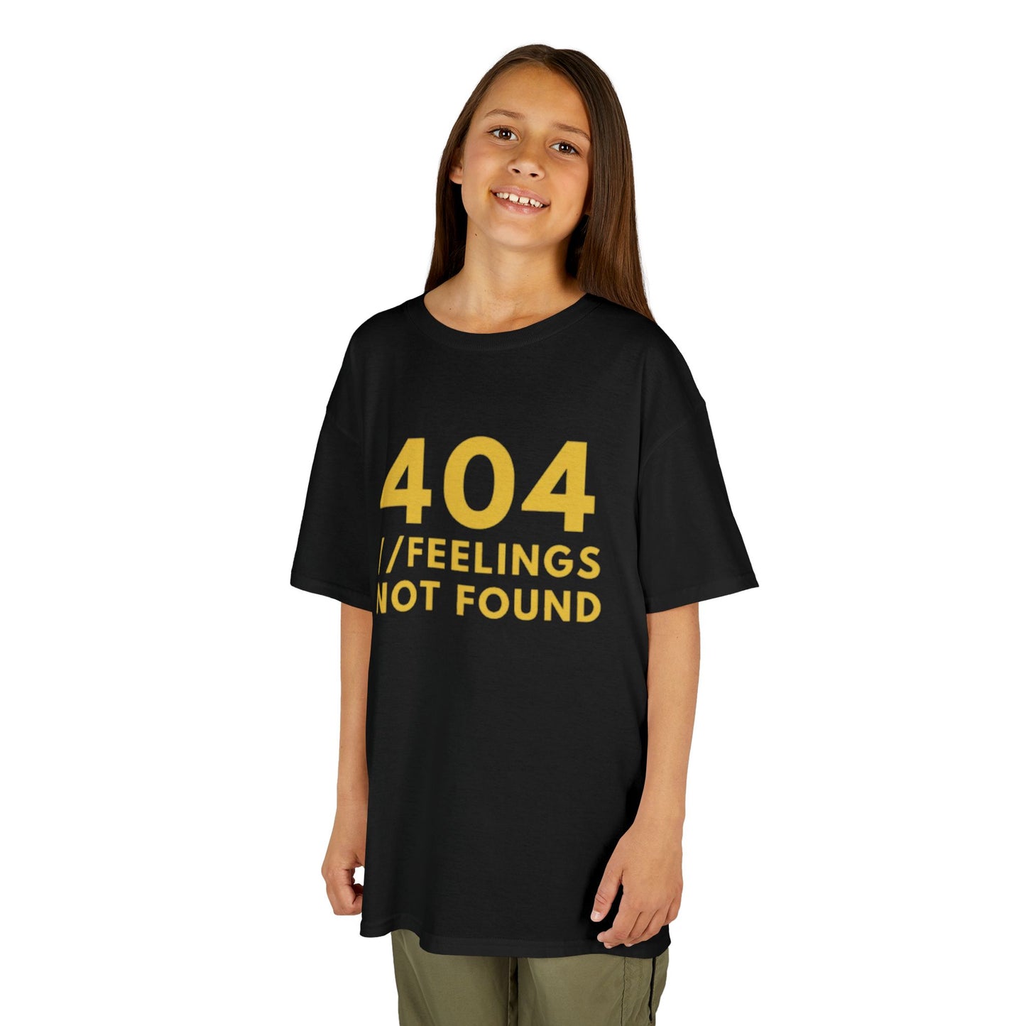 404 // Feelings Not Found Kids Tee, Unique Gift for Kids, Cool Summer Tee, Comfy casual tee