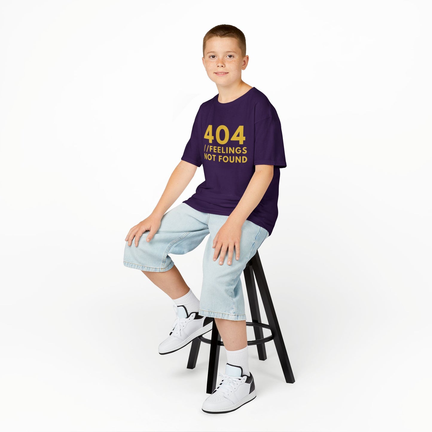 404 // Feelings Not Found Kids Tee, Unique Gift for Kids, Cool Summer Tee, Comfy casual tee