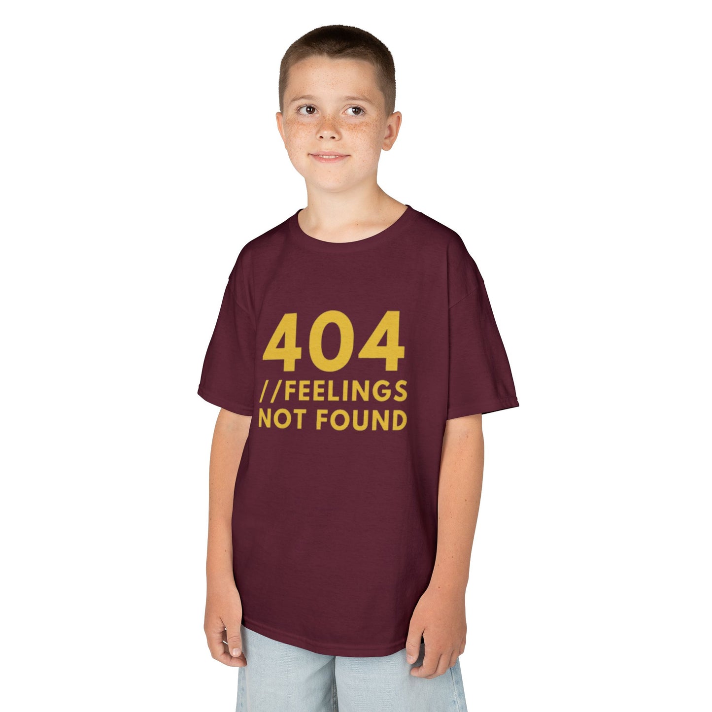 404 // Feelings Not Found Kids Tee, Unique Gift for Kids, Cool Summer Tee, Comfy casual tee