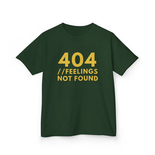 404 // Feelings Not Found Kids Tee, Unique Gift for Kids, Cool Summer Tee, Comfy casual tee