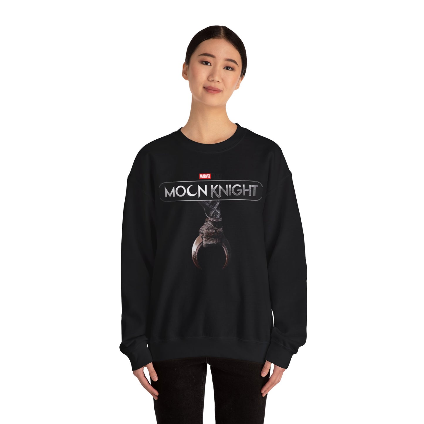 Moon Knight Unisex Crewneck Sweatshirt, Marvel Sweatshirt, Marvel Gift, Comic Apparel, Superhero Fashion.