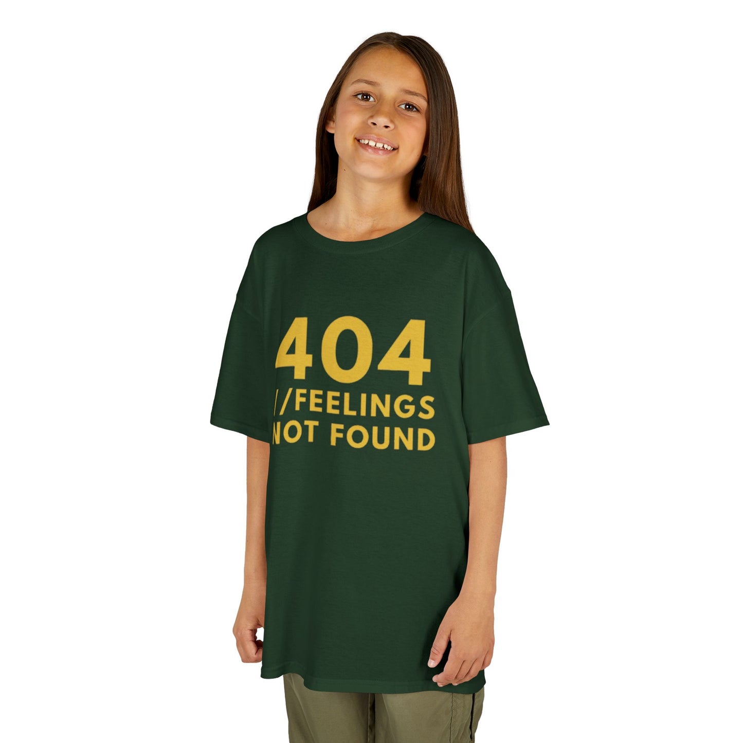 404 // Feelings Not Found Kids Tee, Unique Gift for Kids, Cool Summer Tee, Comfy casual tee